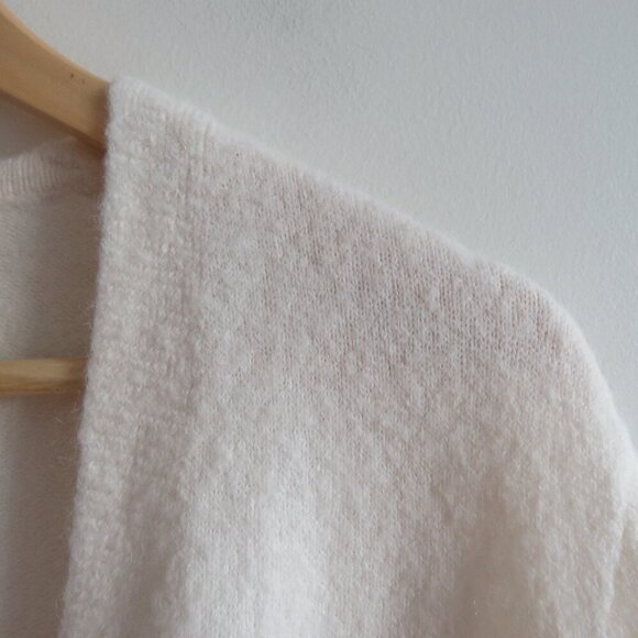 MADEWELL Cozy Walker Open Front Cardigan in Antique Cream Wool Alpaca - Size XS - Picture 4 of 15